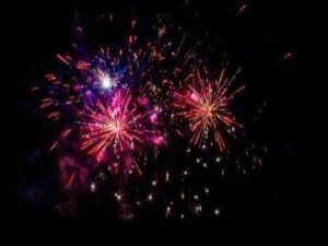 multicolored fireworks exploding sky night